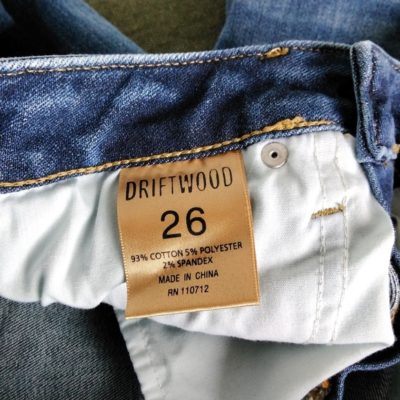 Driftwood Jackie Embroidered Mid-rise Skinny Ankle Jeans In Blue Size 26 - Picture 5 of 7